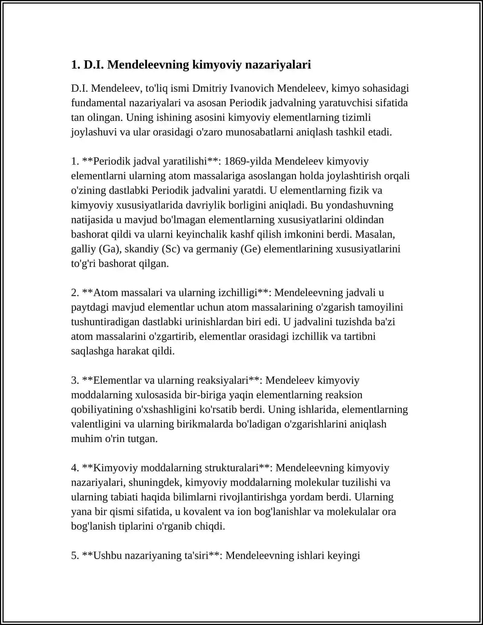 D.I.MELDELEYEVNING GIDRATLANISH NAZARIYASI 3