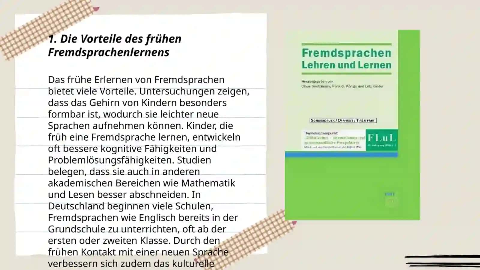 Frühes Fremdsprachenlernen 3