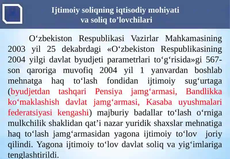 Ijtimoiy soliq va mahalliy qimorlar 3