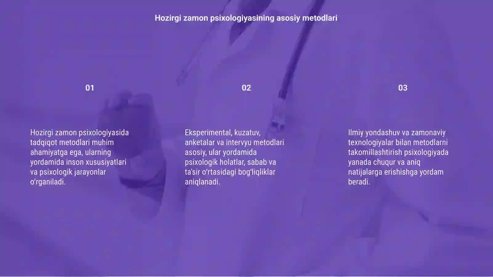 Hozirgi zamon psixologiyasining tadqiqot metodlari 3