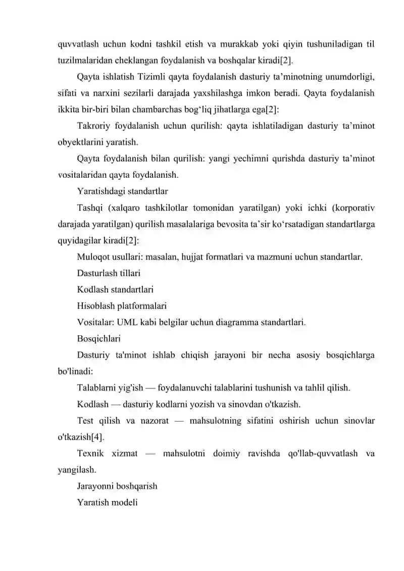 DASTURIY TAʼMINOT SIFATINI MIQDORIY BAHOLASH 3