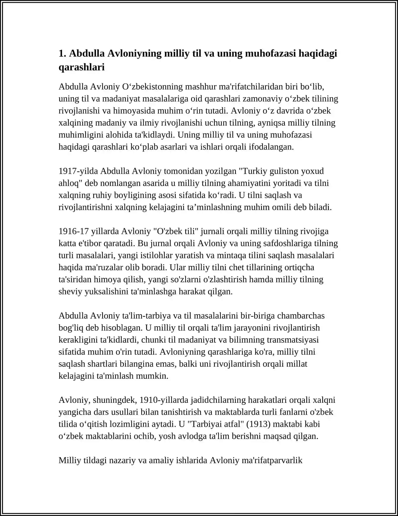 ABDULLA AVLONIYNING TILGA BÓLGAN QARASHLARI 3