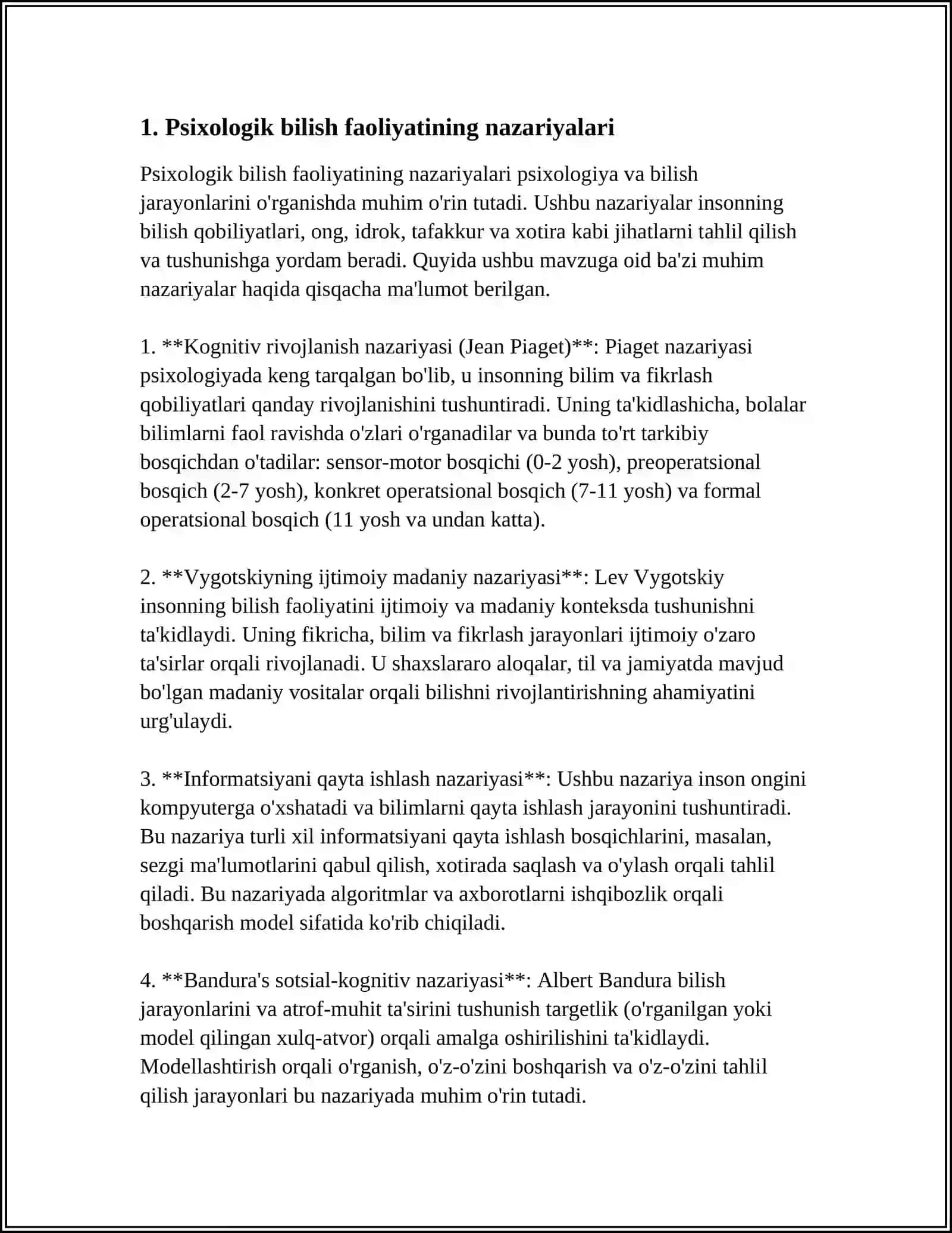 PSIXOLOGIK BILISH FAOLIYATI SIFATIDA 3