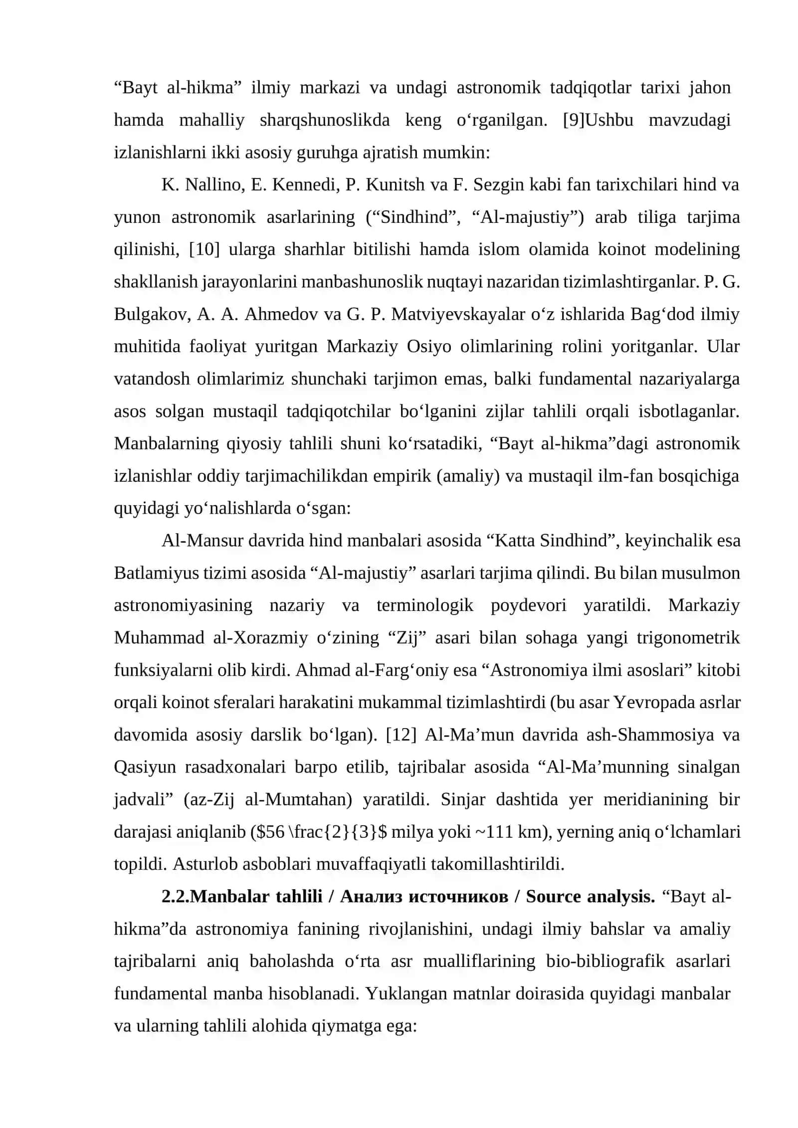 “Bayt al-hikma”da astronomik ilmlar rivoji 3