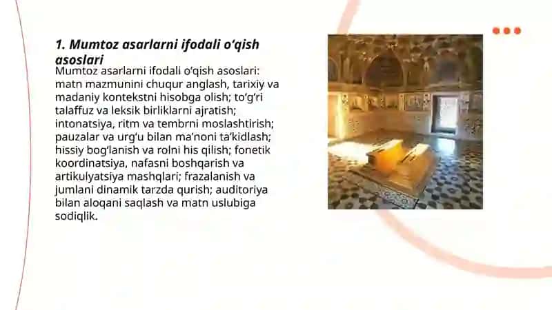 Mumtoz asarlarni ifodali oʻqish asoslari 3