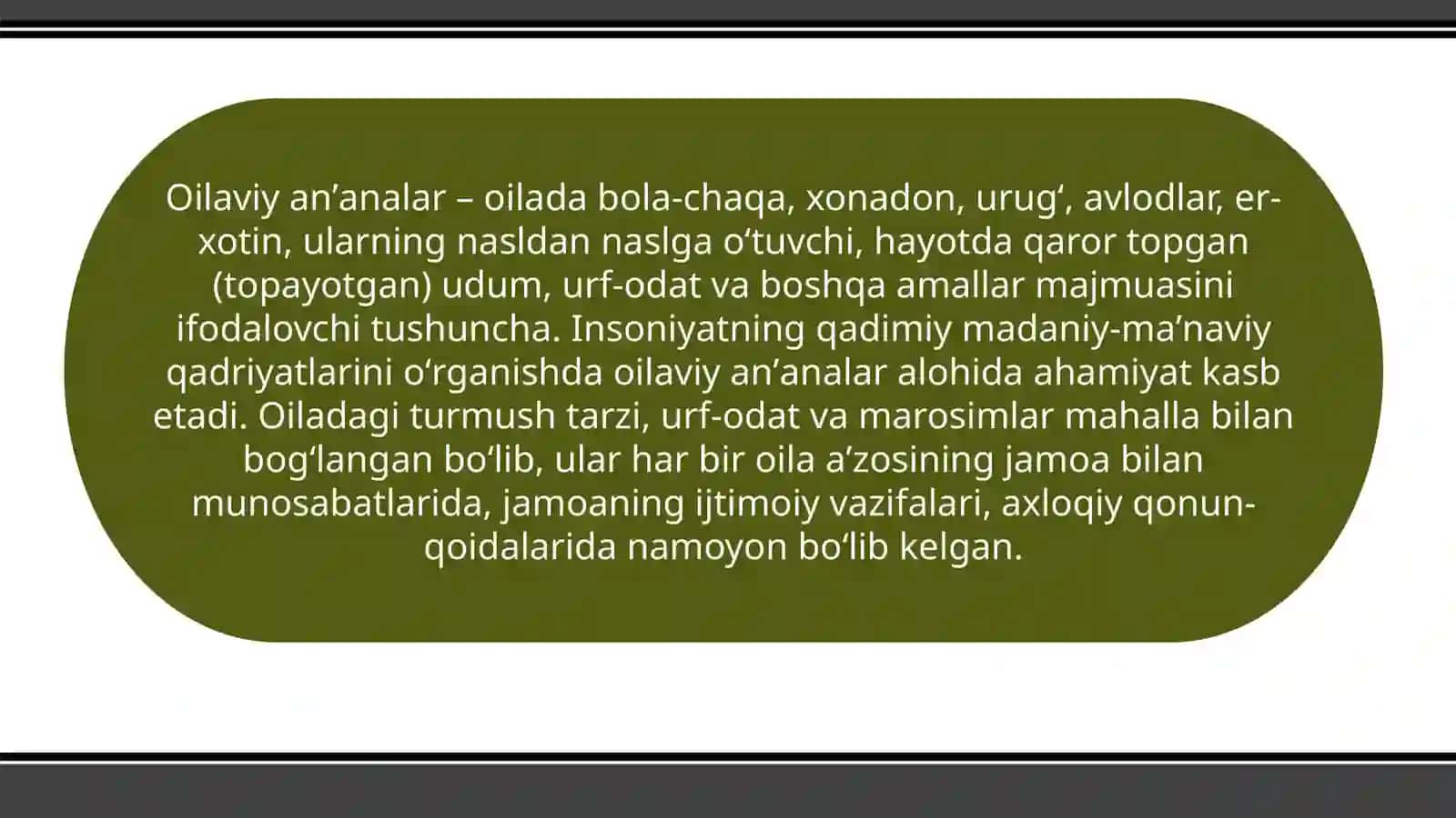 Oilaviy an’analar 3