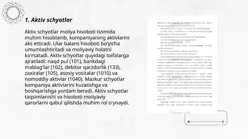 Aktiv schyotlar 3