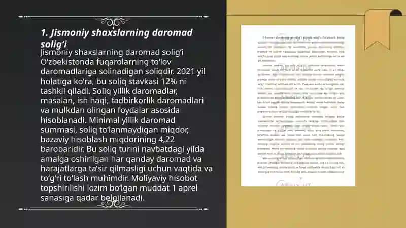Jismoniy shaxslardan undiriladigan soliqlarga tavsif 3