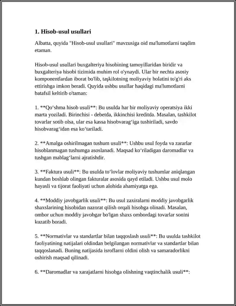 BUXGALTERIYA HISOBINING USULLARI 3
