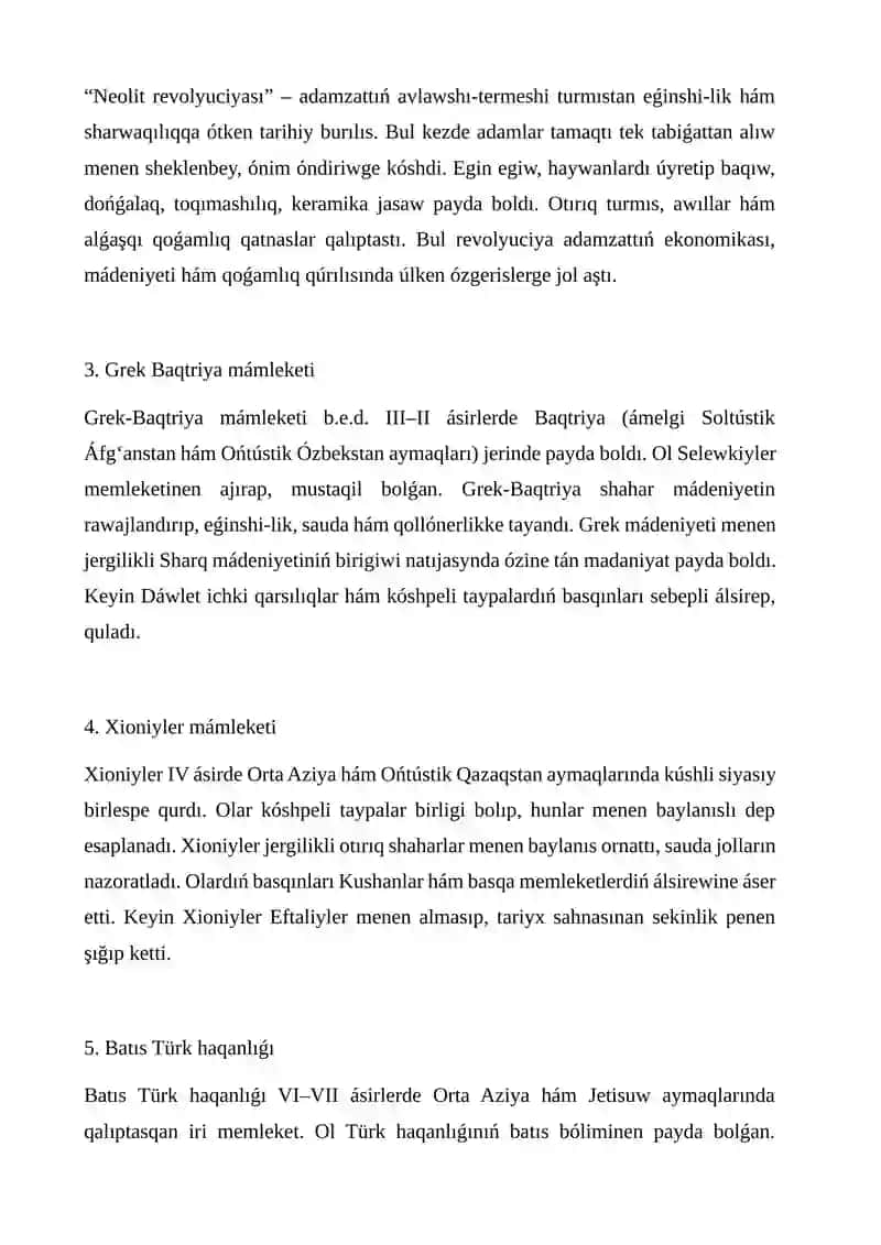 Orta Aziyada eń áyyemgi adamlardıń makan-jayları 3
