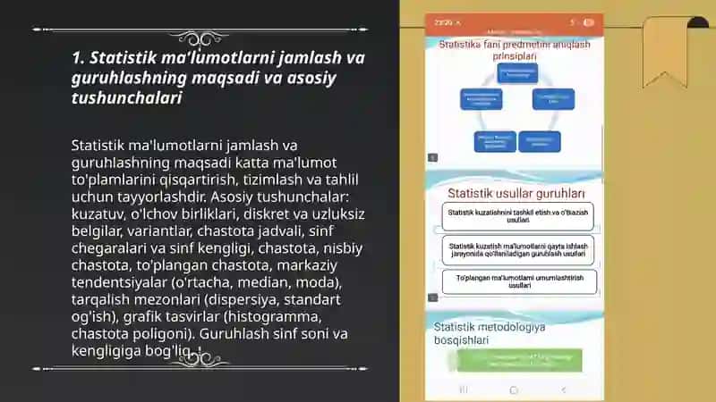 Statistik ma'lumotlarni jamlash va guruhlash 3