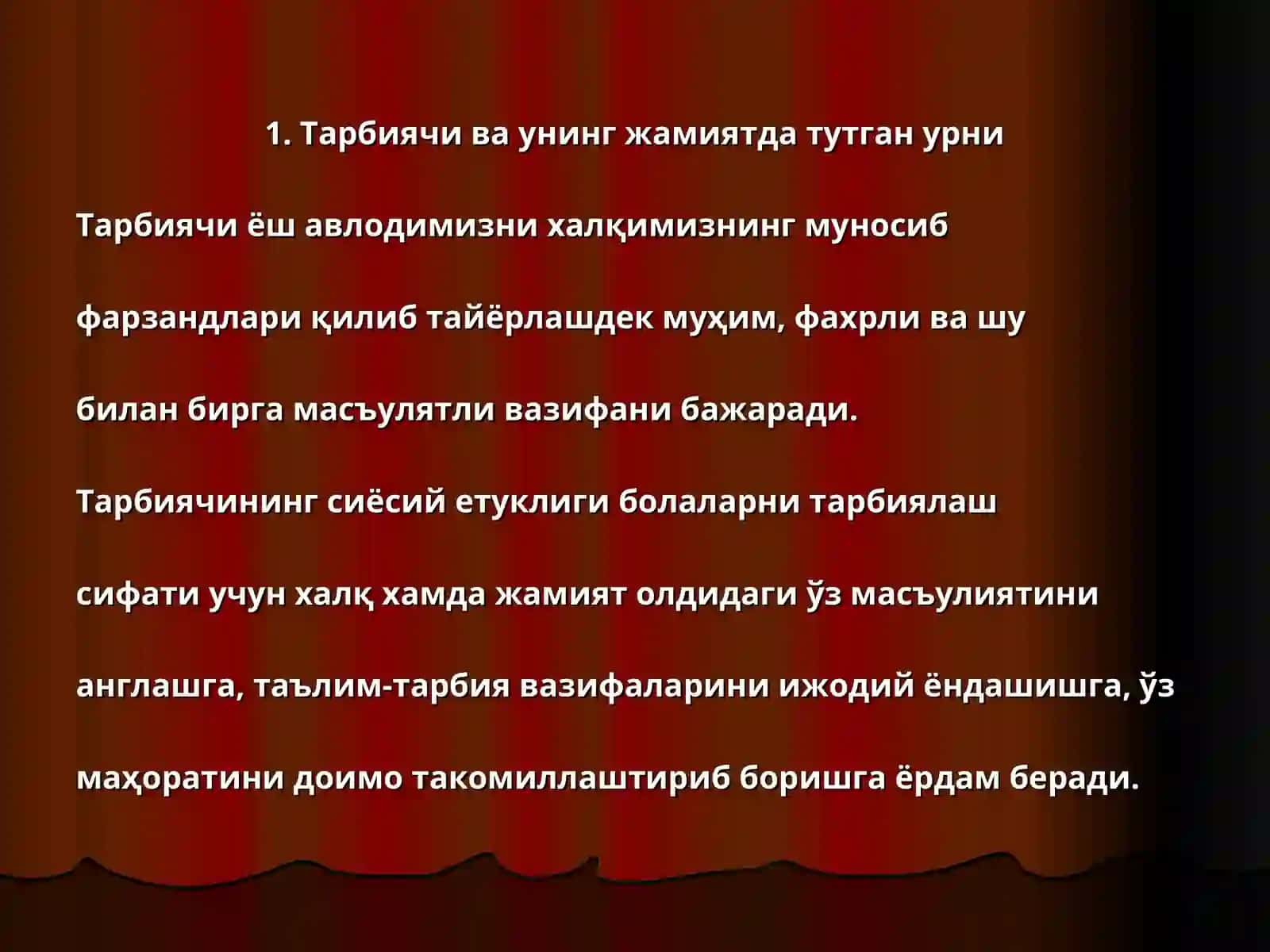 Педагог-тарбиячилик касби ва унинг жамиятда тутган урни 3