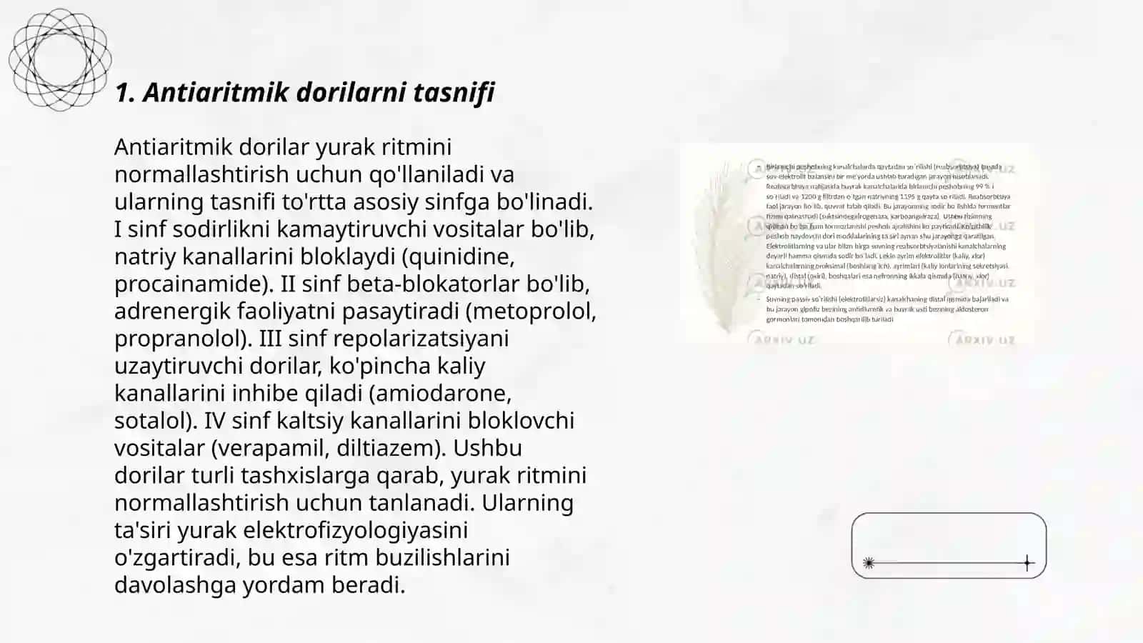Antiaritmik dori vositalari klinik farmokologiyasi 3