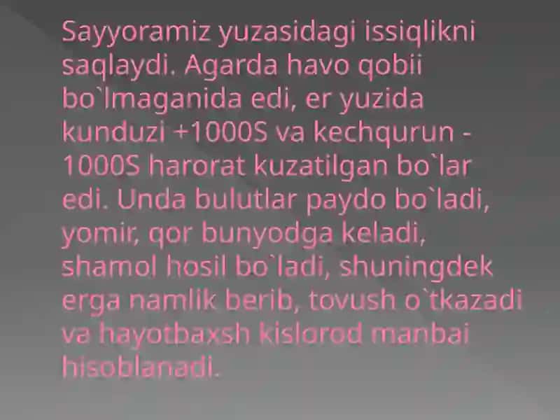 Atmosfera havosining ifloslanishi 3