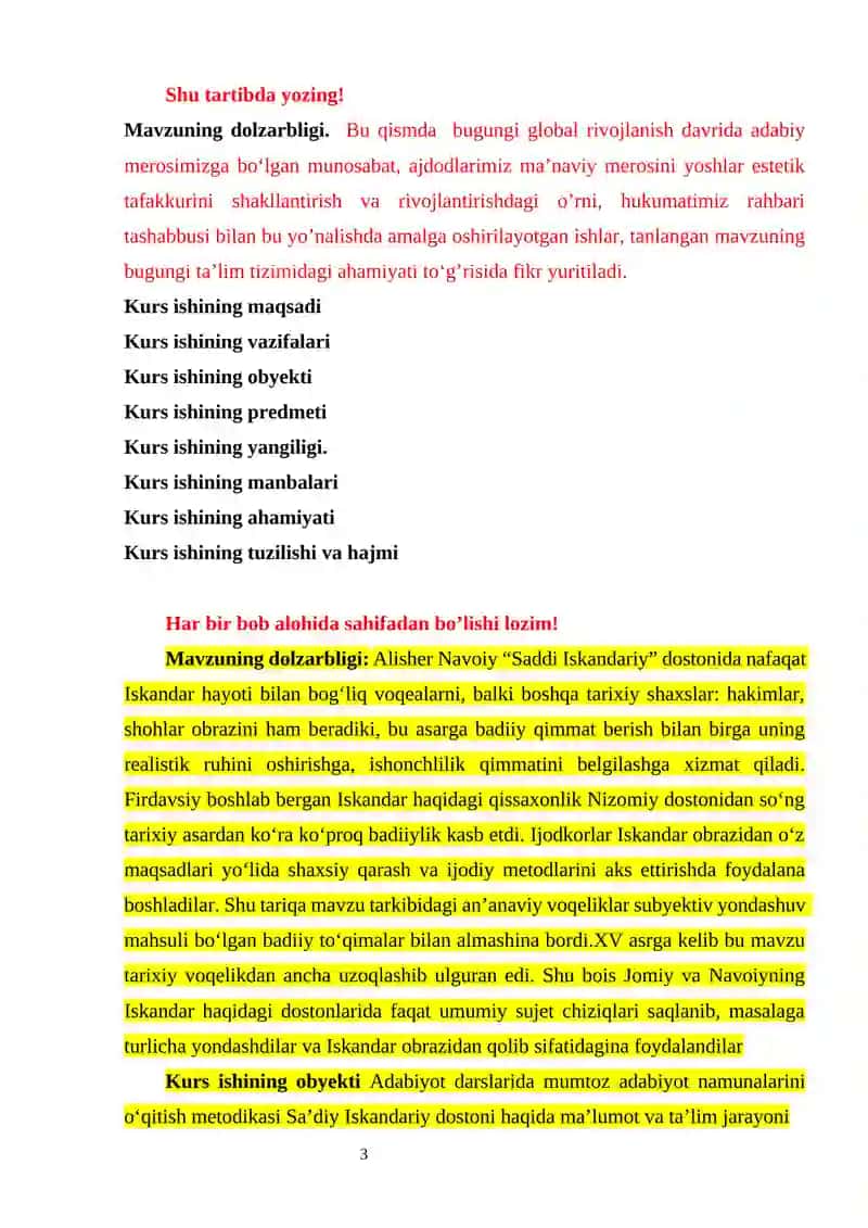MUMTOZ ADABIYOT NAMUNALARINI OʻQITISH METODIKASI 3
