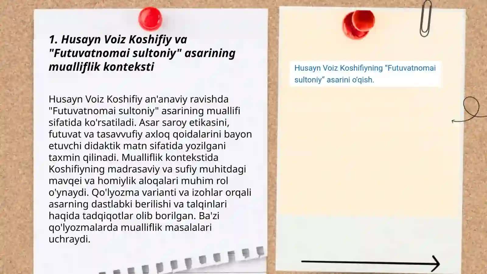 Husayn Voiz Koshifiyning "Futuvatnomai sultoniy" asari 3