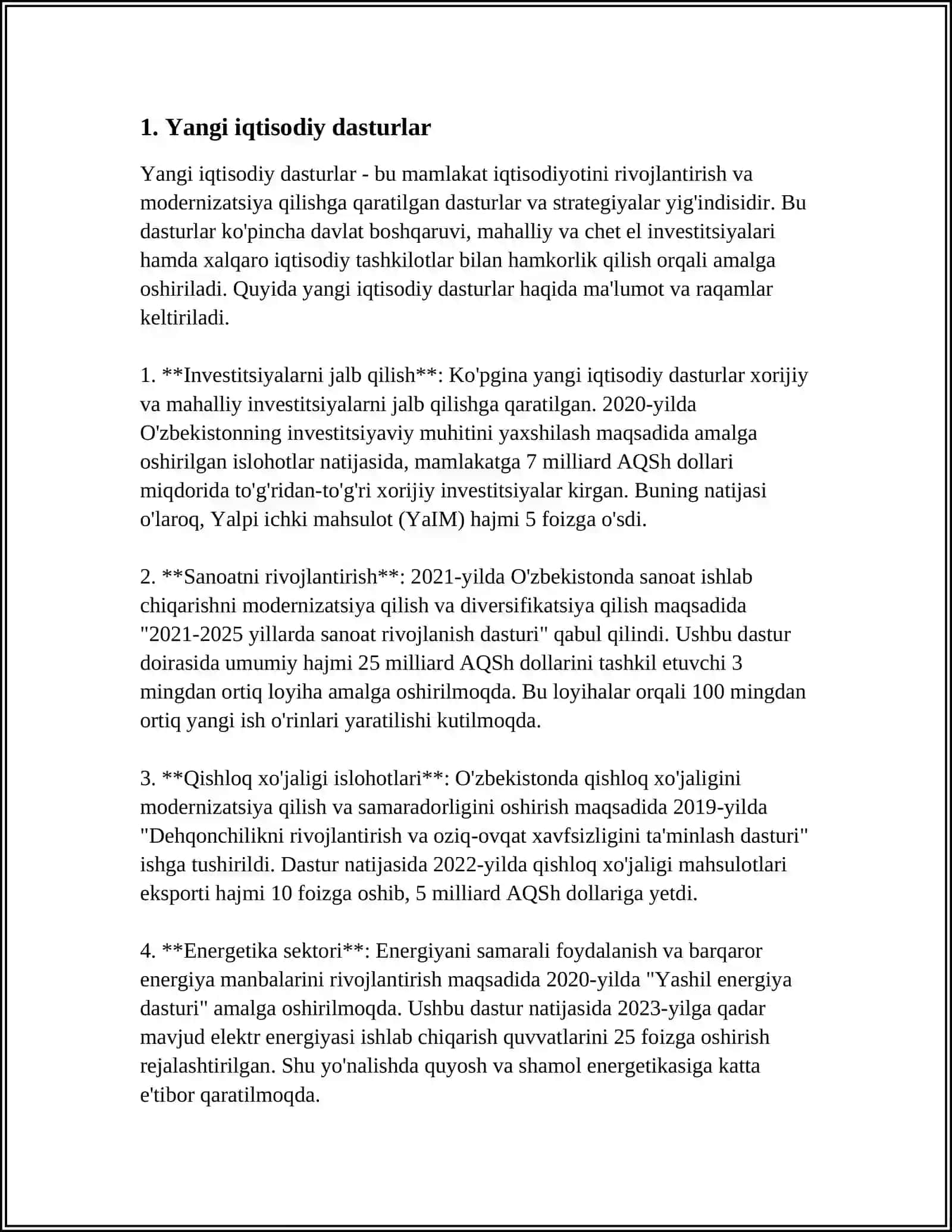 Yangi Iqtisodiy Dasturlar 3