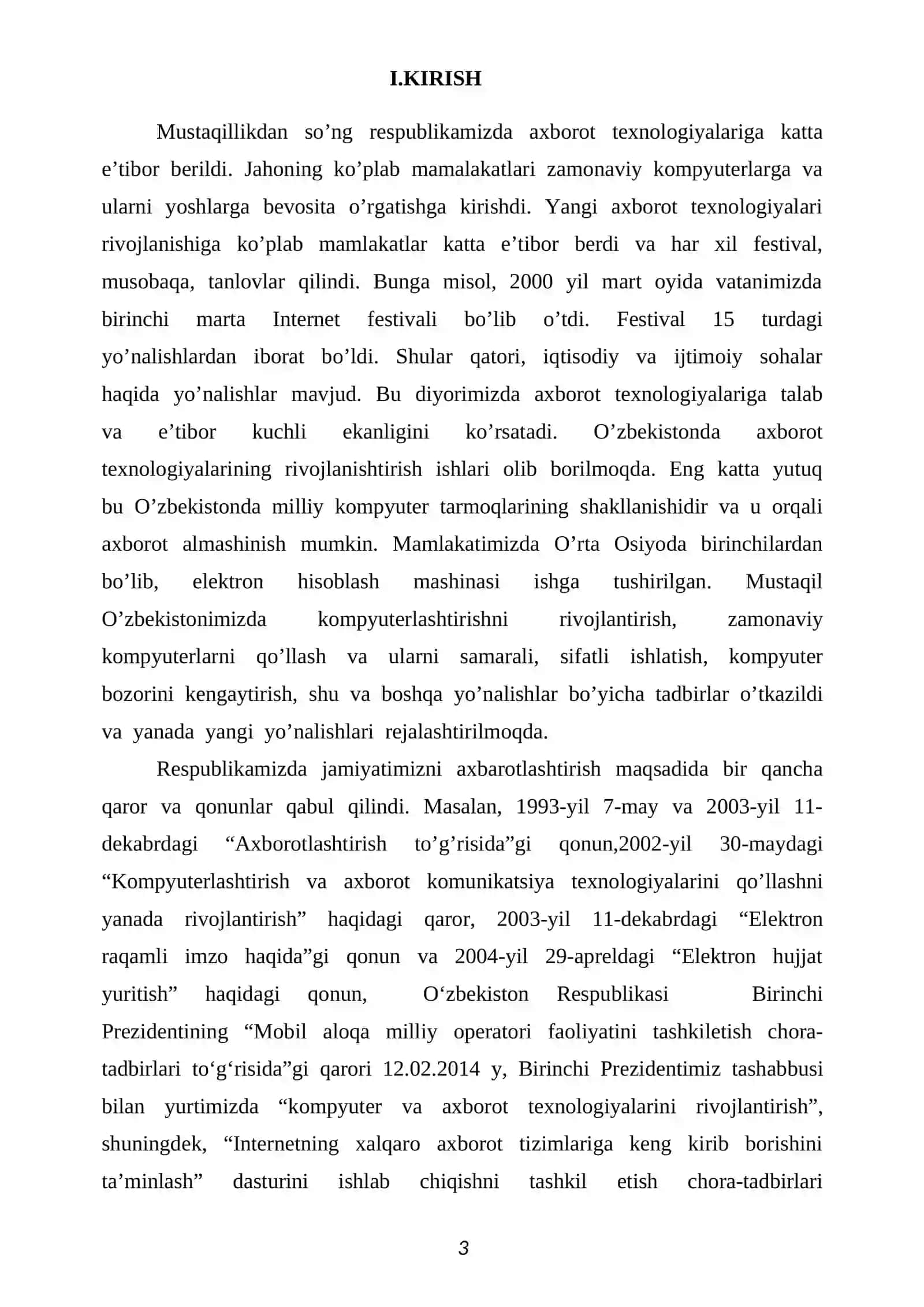 «Dasturlash asoslari» fanidan KURS ISHI 3
