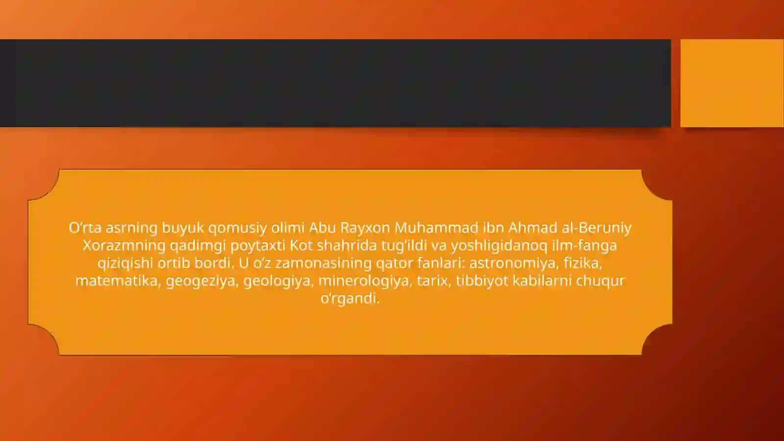 Abu Rayhon Beruniyning Dorivor giyohlarga bag'ishlangan saydanaasari haqida 3