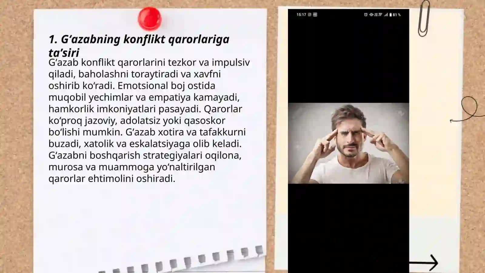 Konflikt vaziyatda qaror va gʻazab 3