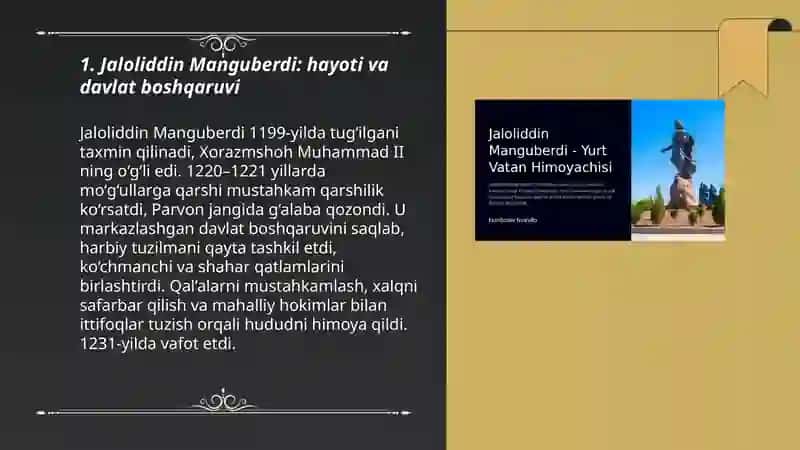 Jaloliddin Manguberdi Vatan himoyachisi 3
