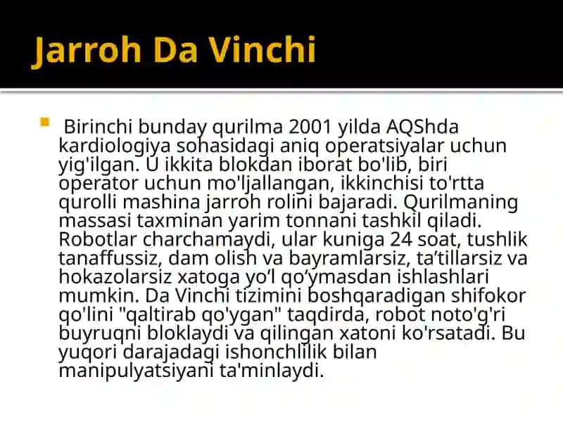 Robot va robot yordamida bajariladigan operatsiyalar 3