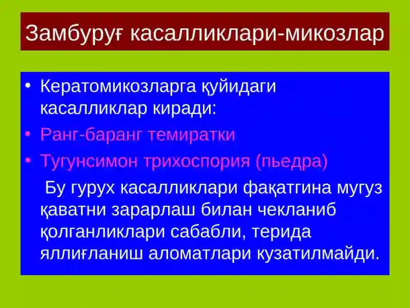 Замбуруғ касалликлари-микозлар 3