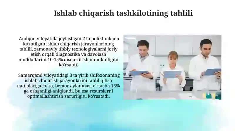 Ishlab chiqarish tashkilotining tahlili 3