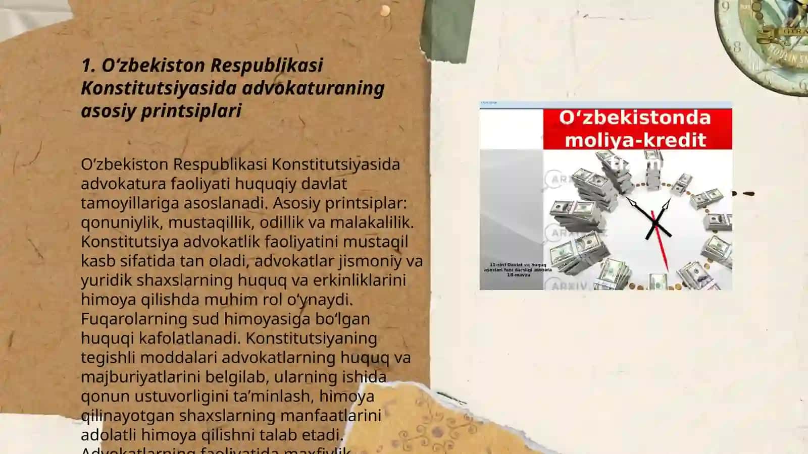 O‘zbekiston Respublikasi Konstitutsiyasida advokaturaning o‘rni 3