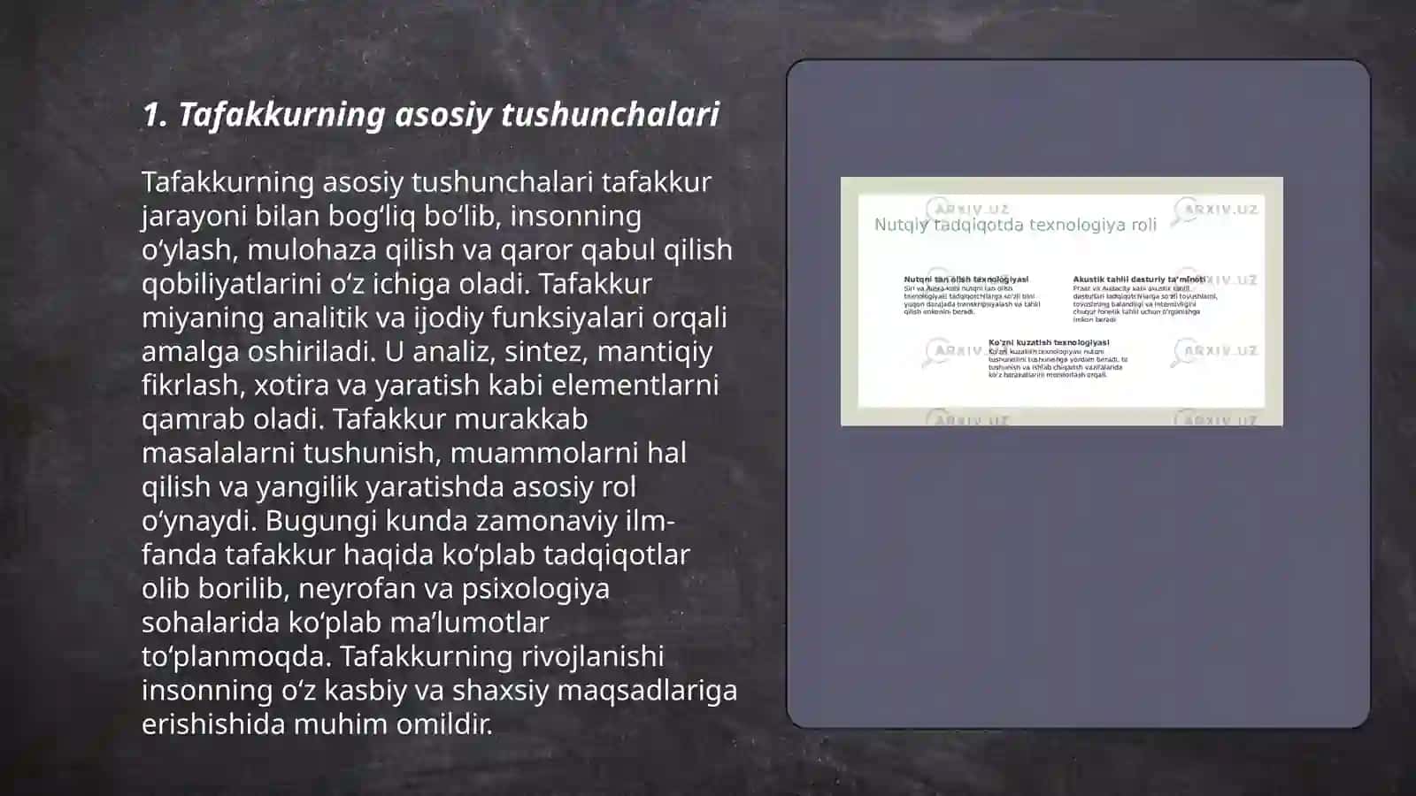Tafakkur va nutqning psixologik tasnifi 3