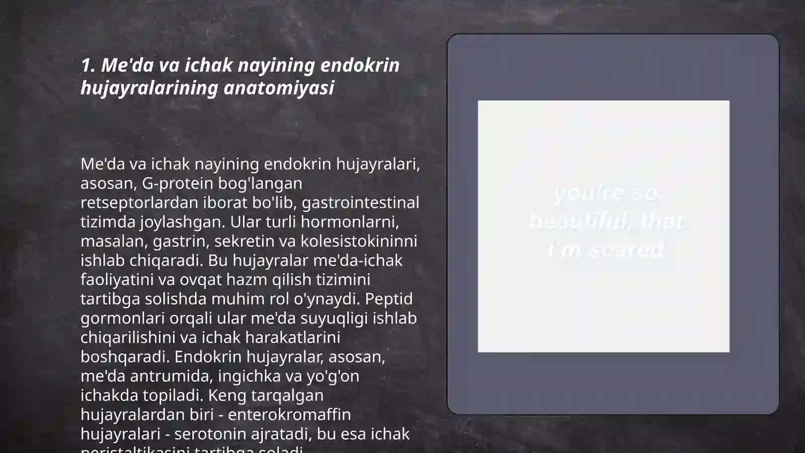 Me'da va ichak nayining endokrin hujayralari 3