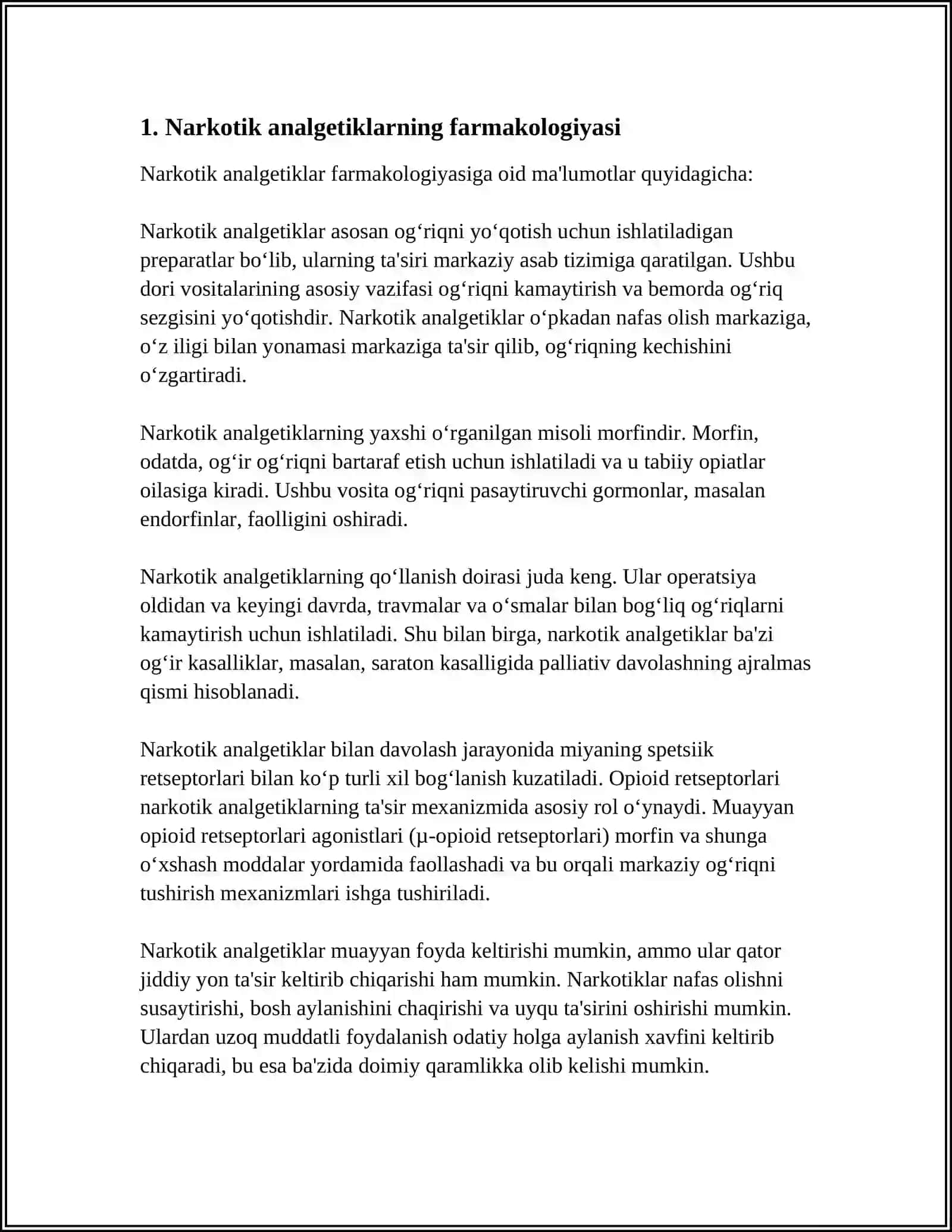 NARKOTIK VA NONARKOTIK ANALGETIKLAR 3