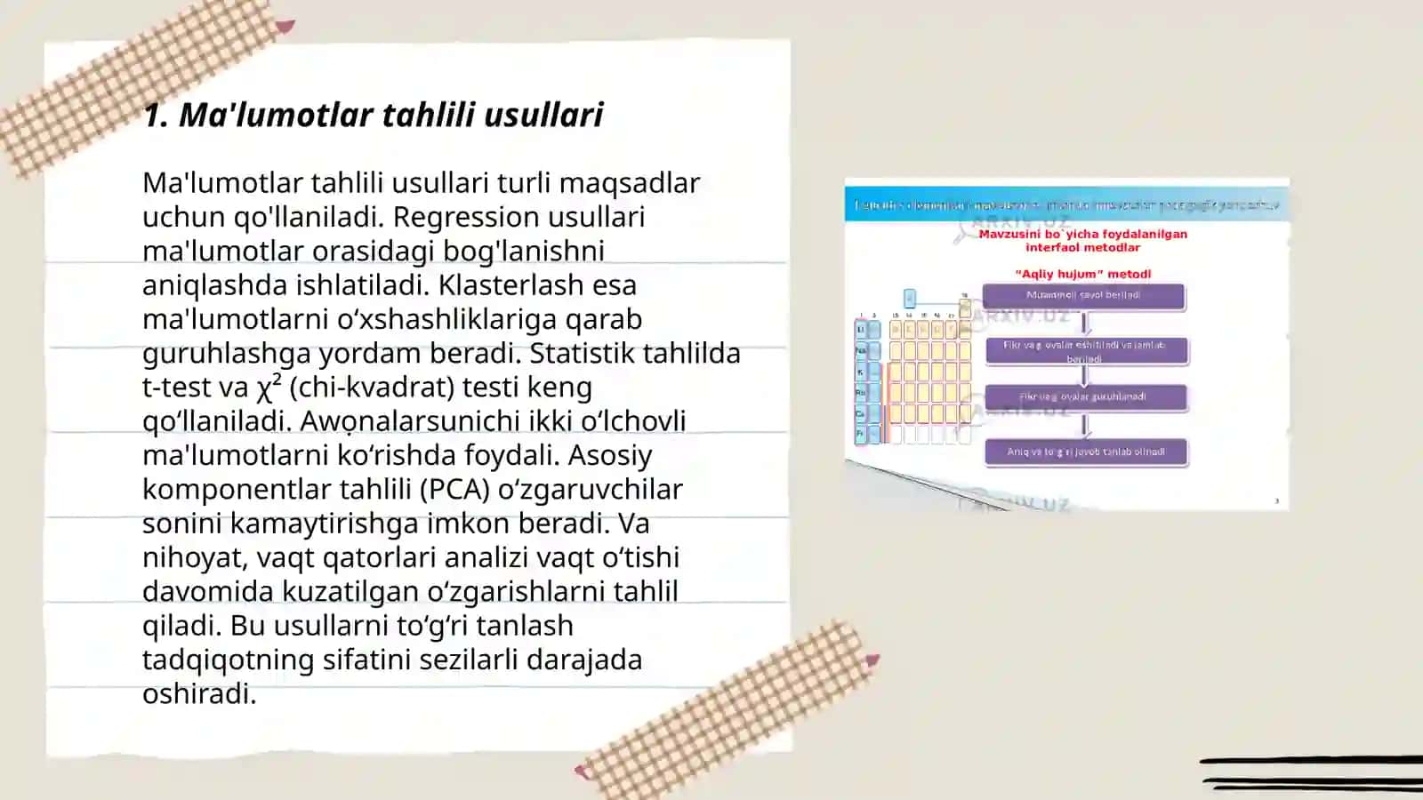 Ma'lumotlar tahlili usullari 3