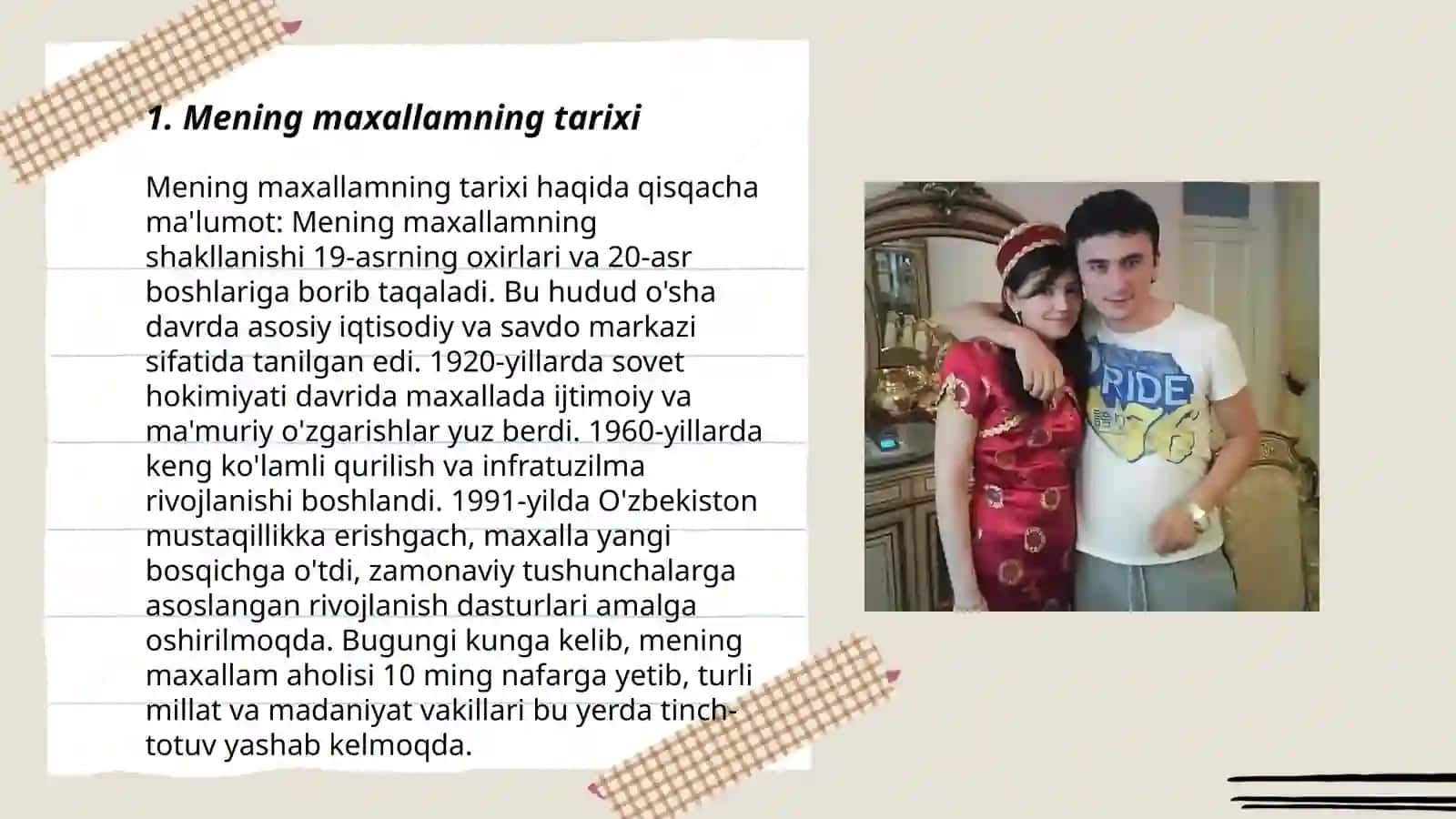 Mening maxallamning tarixi 3