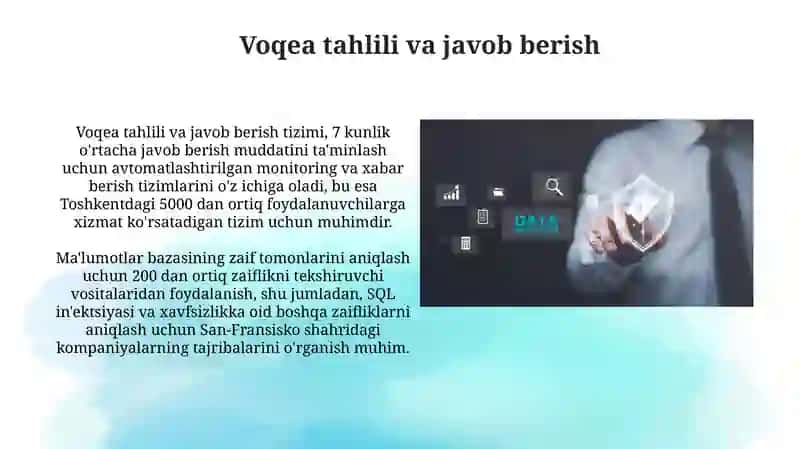 Ma'lumotlar bazasini xavfsizlik va himoyalash 3