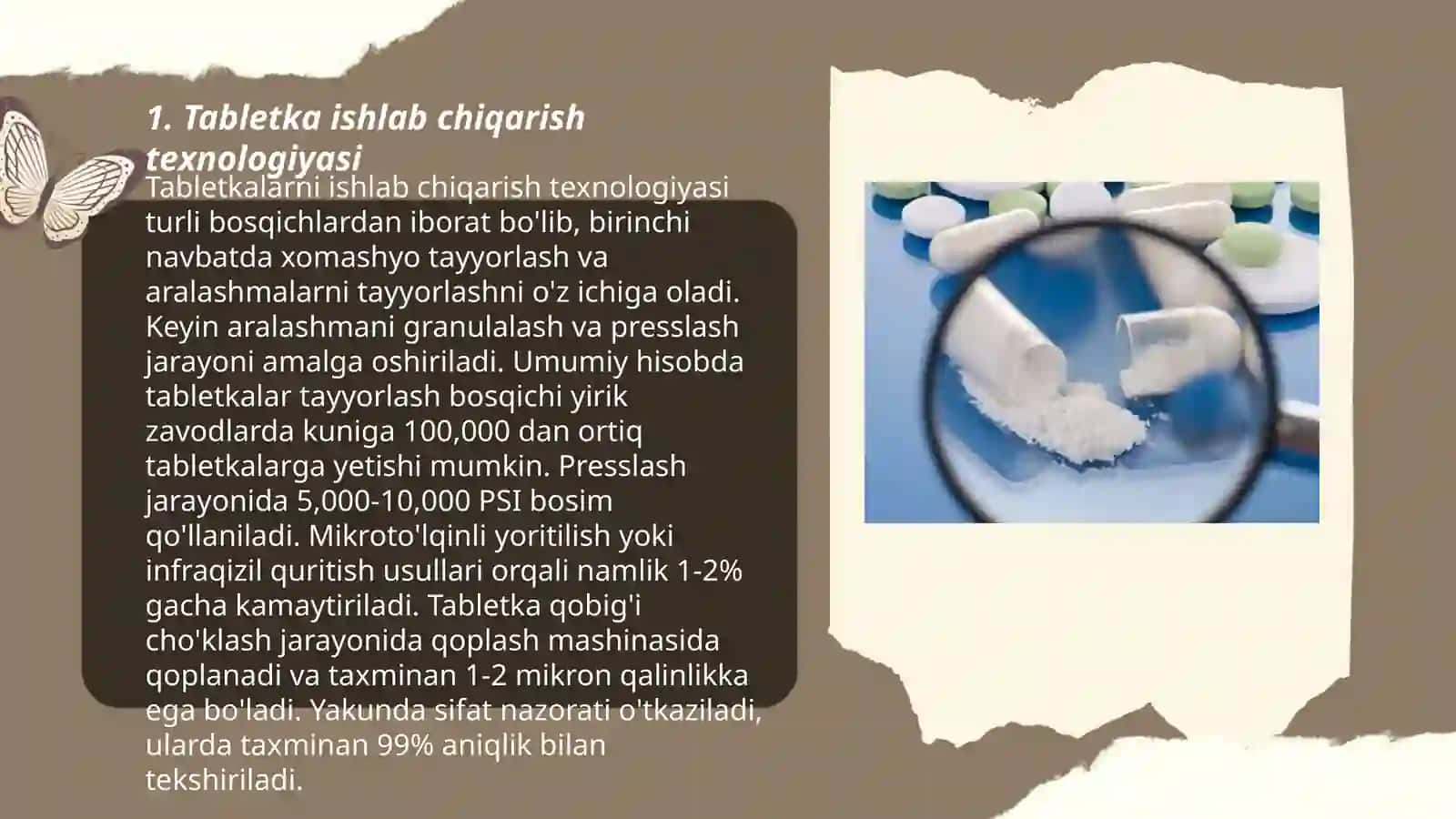 Tabletka ishlab chiqarish texnologiyasi 3