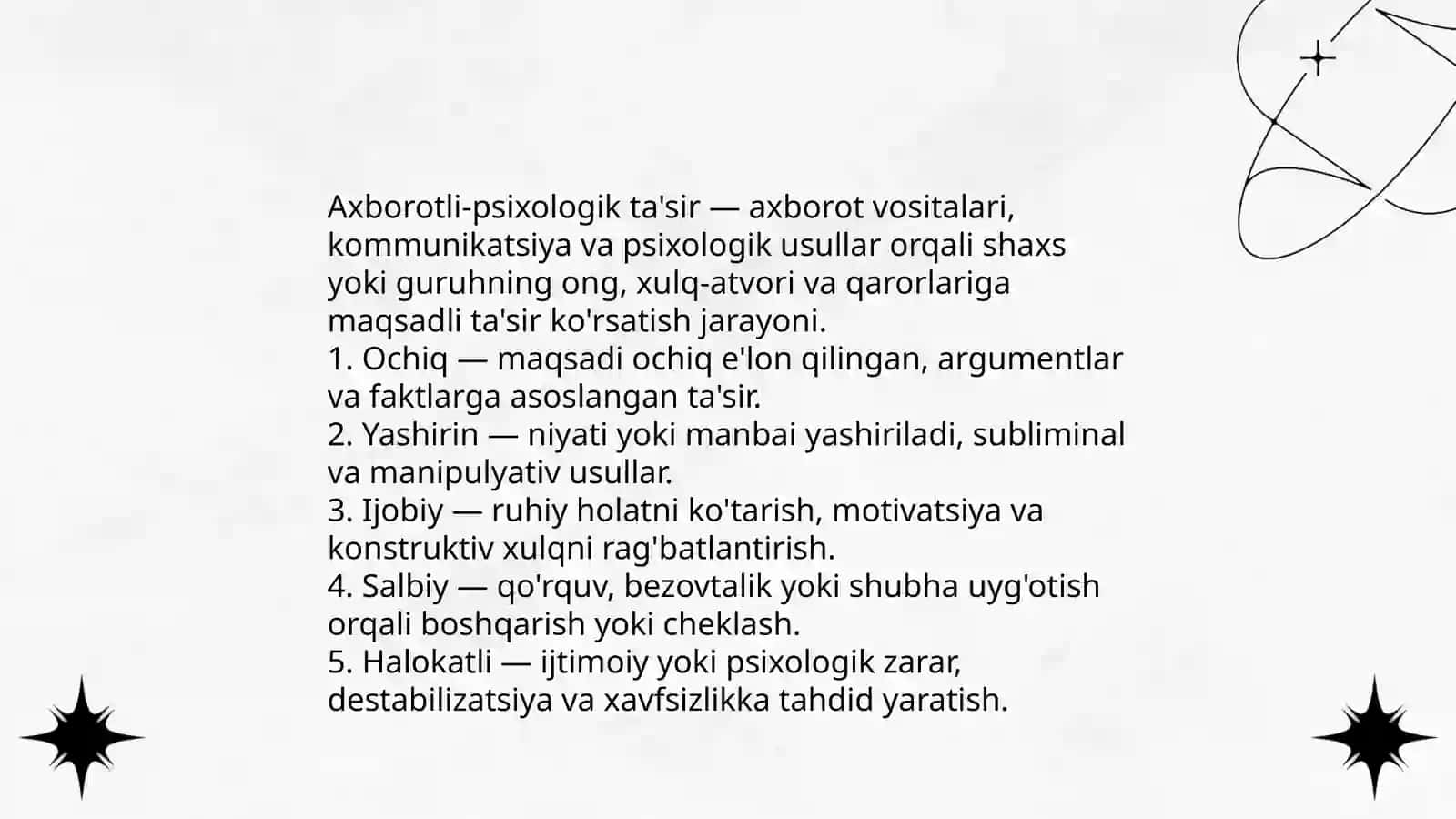 Axborotli-psixologik ta'sir usullari 3