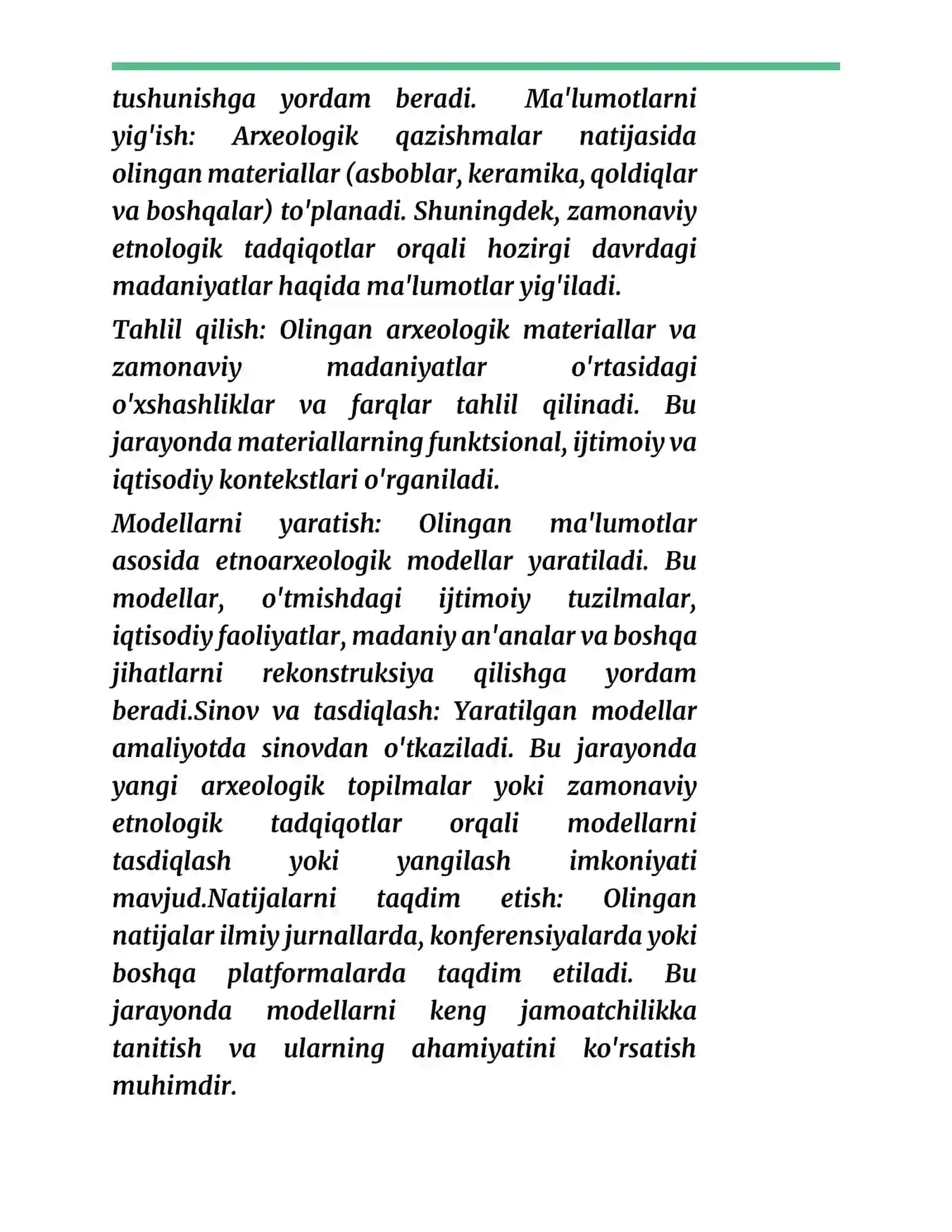 Etnoarxeologik modellar rekonstruksiyasi 3