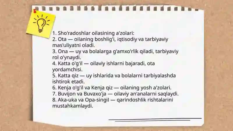 Sho´radoshlar oilasi 3