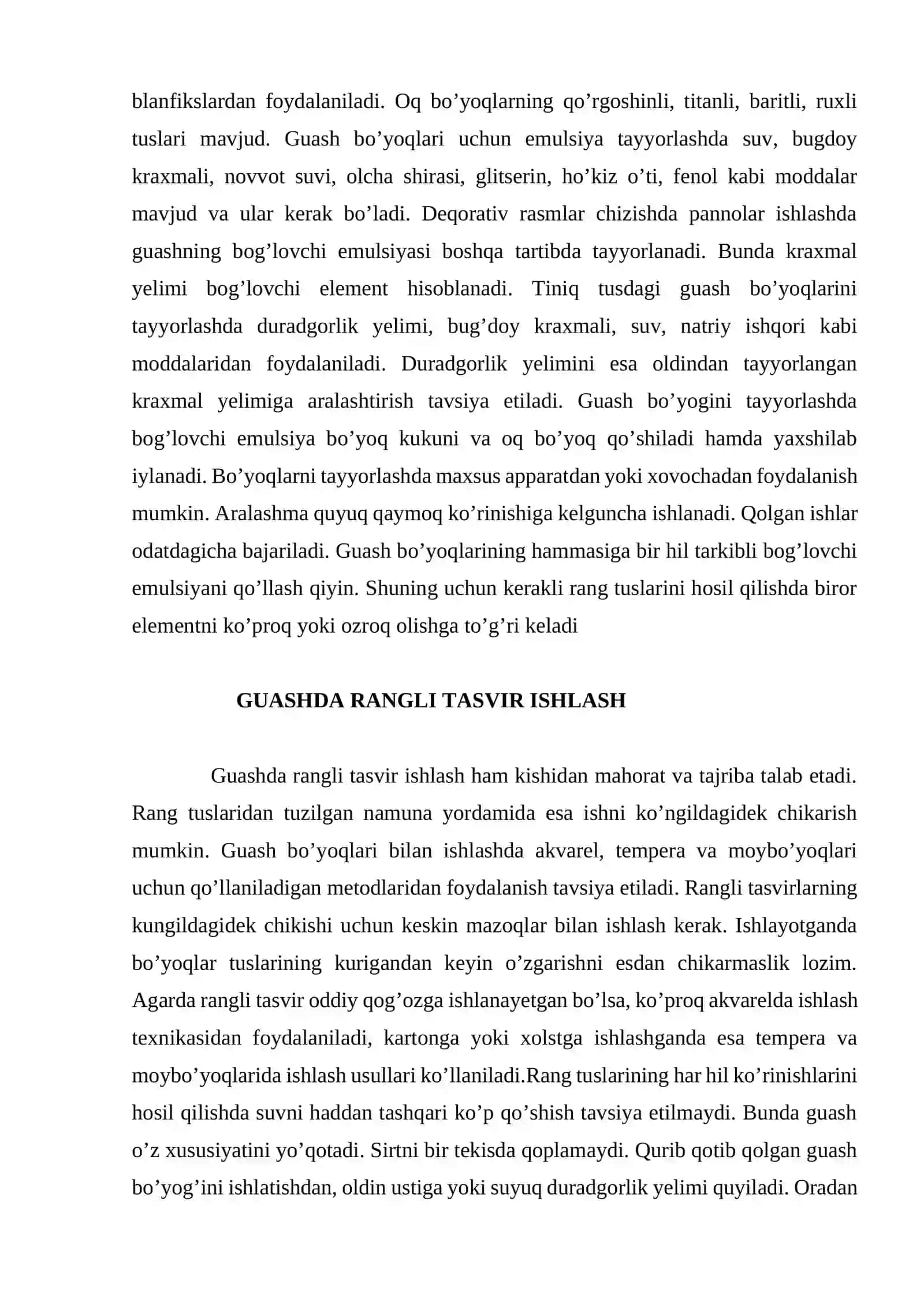 Guash bo’yoqlari va ular bilan ishlash 3