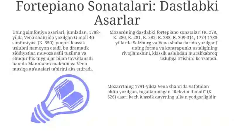 V.Mosartning simfonik ijodi, fortepiano ijodi. Rekviem 3
