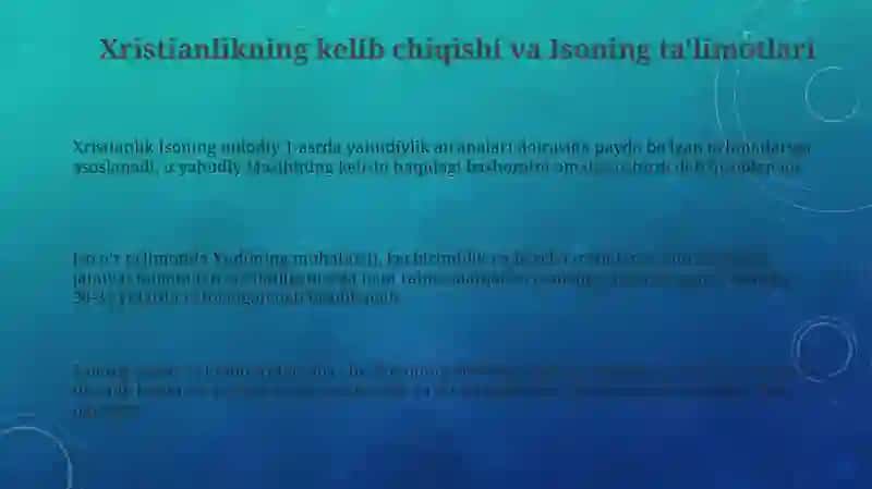 Xristianlikning kelib chiqishi va Isoning ta'limotlari 3