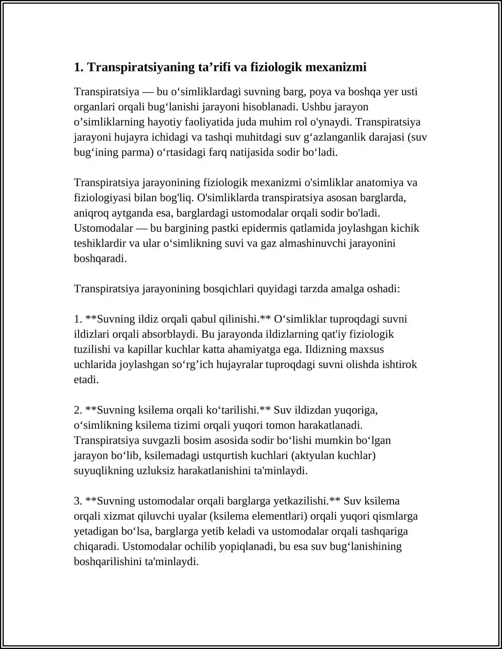 Transpiratsiyasi va uning ahamiyati 3