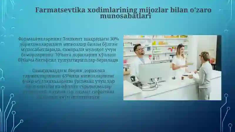 Farmatsevtik xodimlarning dorixona xaridorlari 3