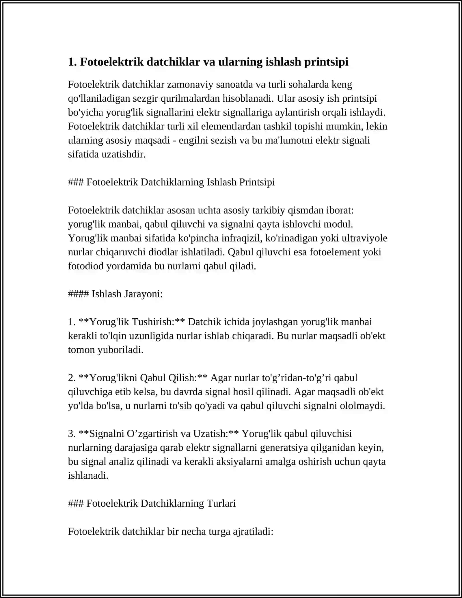 FOTOELEKTRIK DATCHIKLARNING QO'LLANILISHI 3
