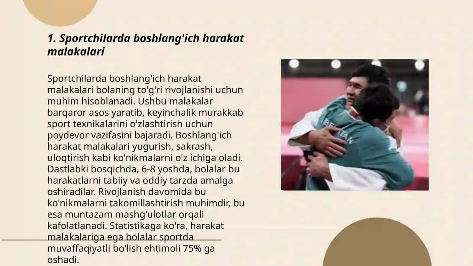 Sportchilarda boshlang'ich harakat malakalari 3
