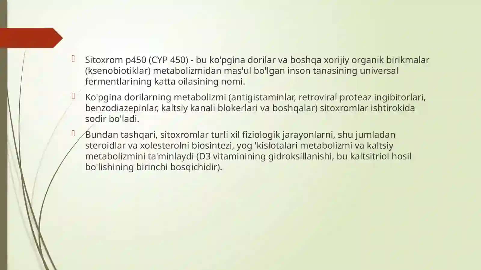 Sitoxrom P450 oqsili, klinikada qo’llanilishi 3