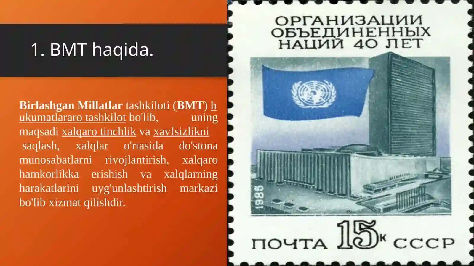 BMT ning qurоlsizlanish va хalqarо хavfsizlik uchun kurashi. 3