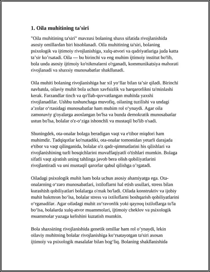 O‘ZBEKISTON RESPUBLIKASI OLIY TA’LIM FAN VA INNOVATSIYA VAZIRLIGI REFERAT 3