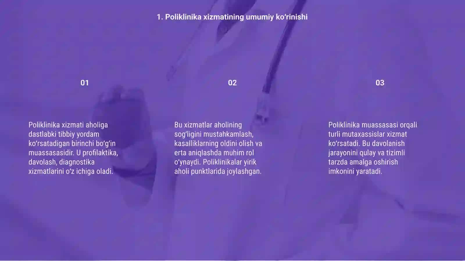Poliklinika xizmatining asosiy koʼrsatkichlari 3